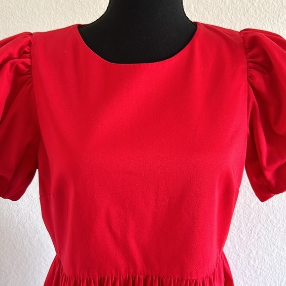 Alice+Olivia Tiered Mini Dress in Bright Poppy Size 8 - Picture 7 of 13